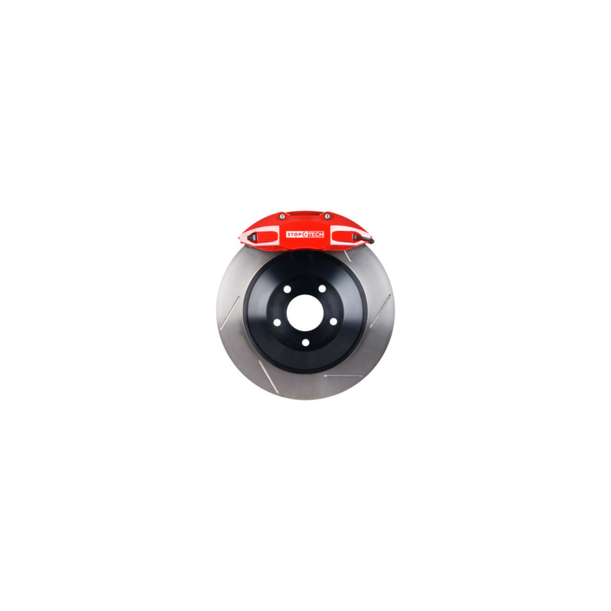 StopTech Big Brake Kit; Red Caliper, Slotted One-Piece Rotor, Front