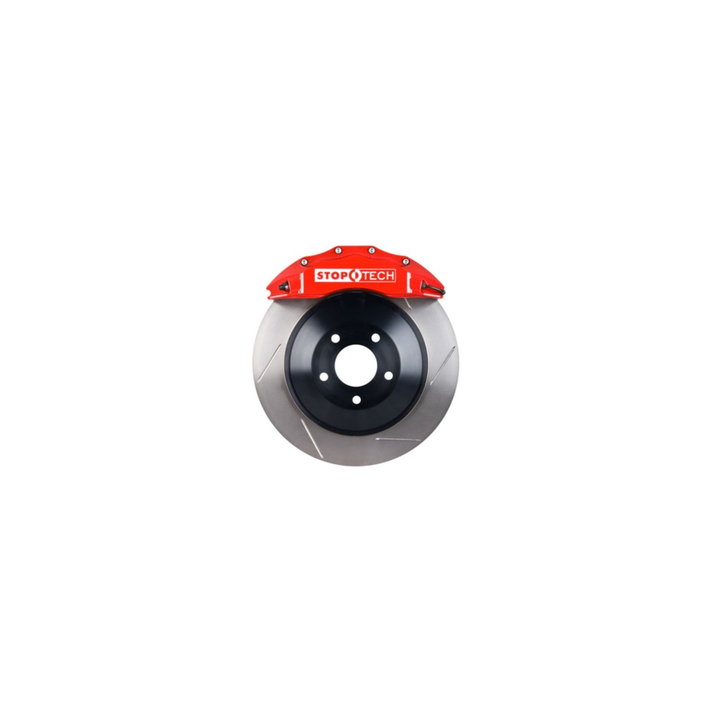StopTech Big Brake Kit; Red Caliper, Slotted One-Piece Rotor, Front