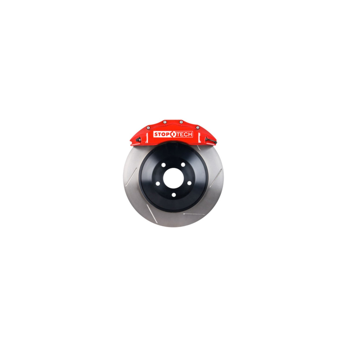 StopTech Big Brake Kit; Red Caliper, Slotted One-Piece Rotor, Front