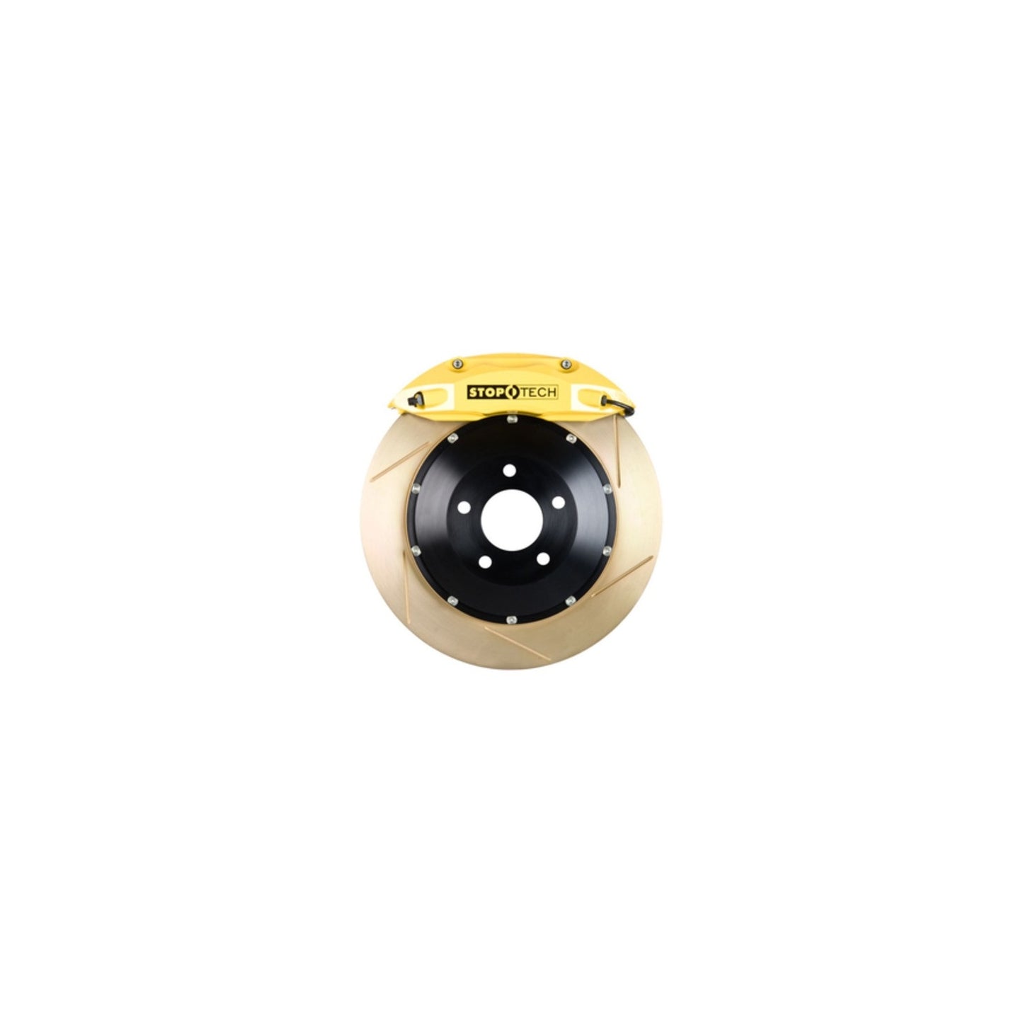 StopTech Big Brake Kit; Black Caliper, Slotted Two-Piece Rotor, Front