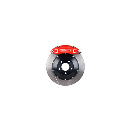 StopTech Big Brake Kit; Black Caliper, Slotted Two-Piece Rotor, Front