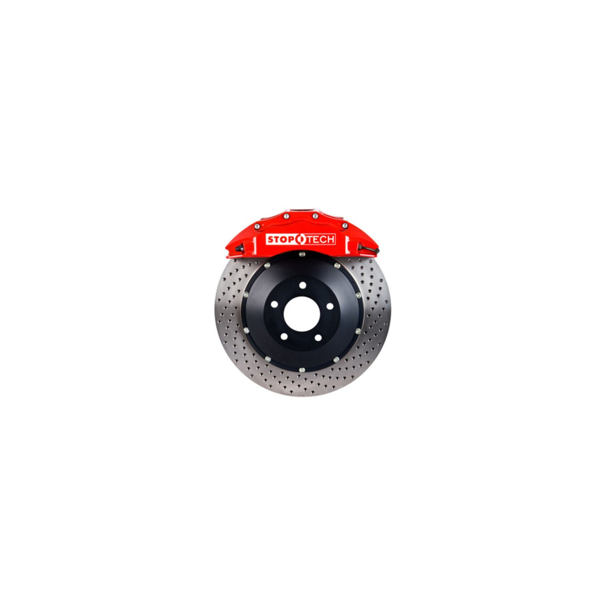 StopTech  Big Brake Kit; Black Caliper, Drilled Two-Piece Rotor, Front