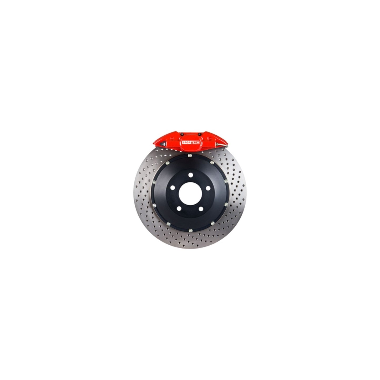 StopTech BBK 01-07 BMW M3 Rear Red ST-22 Calipers Drilled 345x28 Rotors Pads and SS Lines 83.137.002G.72