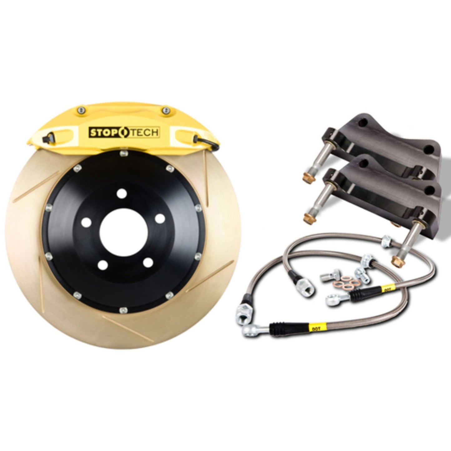 StopTech BBK 01-07 BMW M3 (E46) ST-40 Yellow Calipers 355x32 Rear Zinc Slotted Rotors 83.137.0047.83