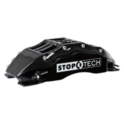 StopTech Big Brake Kit; Black Caliper, Drilled Two-Piece Rotor, Front