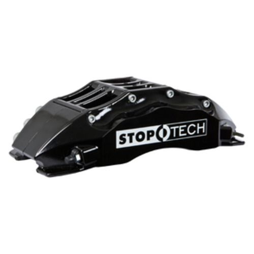 StopTech Big Brake Kit; Black Caliper, Drilled Two-Piece Rotor, Front
