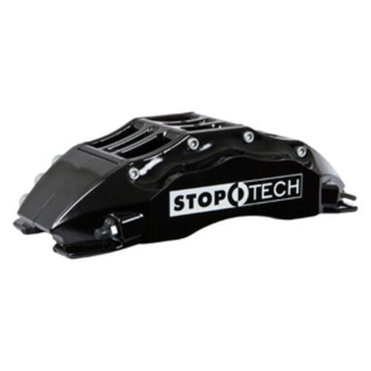 StopTech Big Brake Kit; Black Caliper, Drilled Two-Piece Rotor, Front