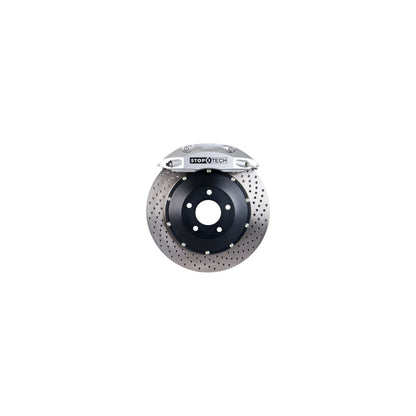 StopTech Big Brake Kit; Black Caliper, Drilled Two-Piece Rotor, Front