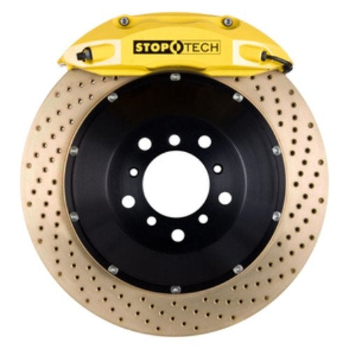 StopTech Big Brake Kit; Black Caliper, Slotted Two-Piece Rotor, Front