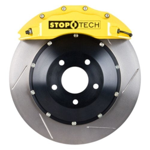 StopTech Big Brake Kit; Black Caliper, Drilled Two-Piece Rotor, Front