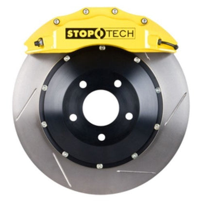 StopTech Big Brake Kit; Black Caliper, Drilled Two-Piece Rotor, Front