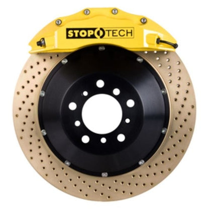 StopTech Big Brake Kit; Black Caliper, Slotted Two-Piece Rotor, Front