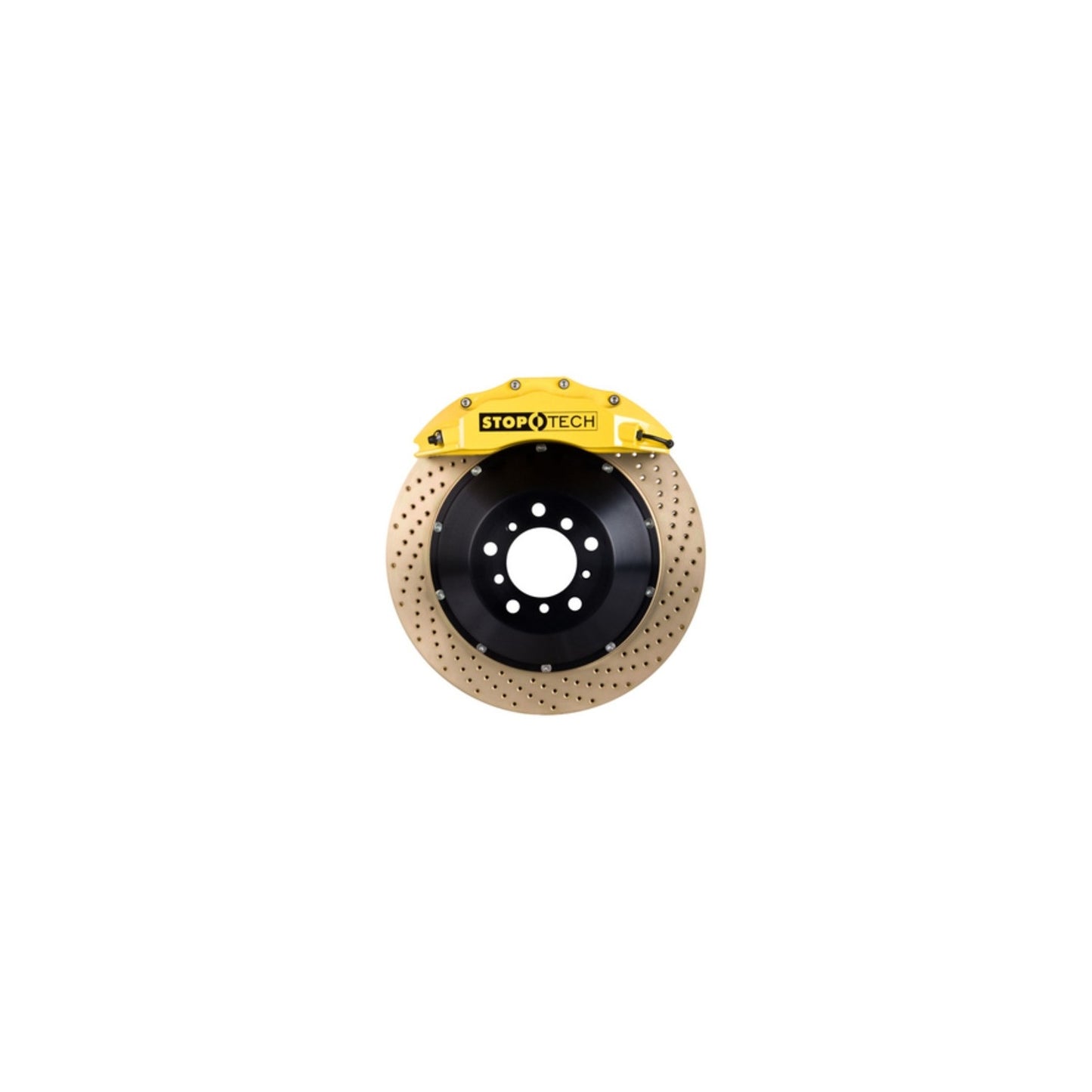 StopTech Big Brake Kit; Black Caliper, Slotted Two-Piece Rotor, Front
