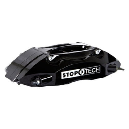 StopTech Big Brake Kit; Black Caliper, Drilled Two-Piece Rotor, Front