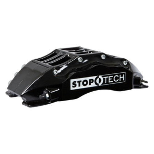 StopTech Big Brake Kit; Black Caliper, Slotted Two-Piece Rotor, Front
