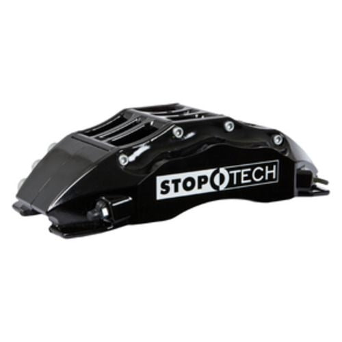 StopTech Big Brake Kit; Black Caliper, Drilled Two-Piece Rotor, Front