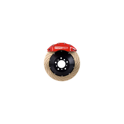 StopTech Big Brake Kit; Black Caliper, Drilled Two-Piece Rotor, Front