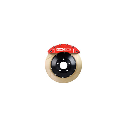 StopTech Big Brake Kit; Black Caliper, Slotted Two-Piece Rotor, Front