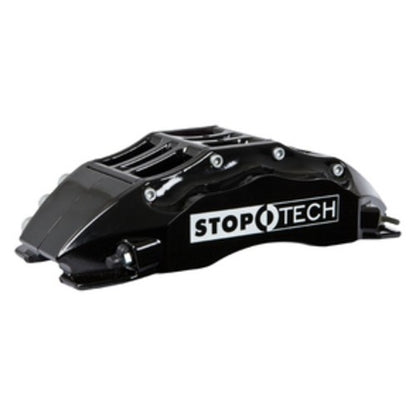 StopTech Big Brake Kit; Black Caliper, Drilled Two-Piece Rotor, Front