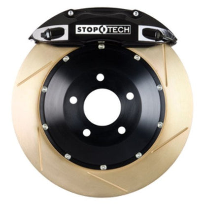 StopTech Big Brake Kit; Black Caliper, Slotted Two-Piece Rotor, Front