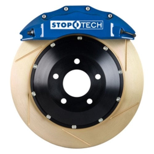 StopTech Big Brake Kit; Blue Caliper, Slotted Two-Piece Zinc Coated Rotor, Front