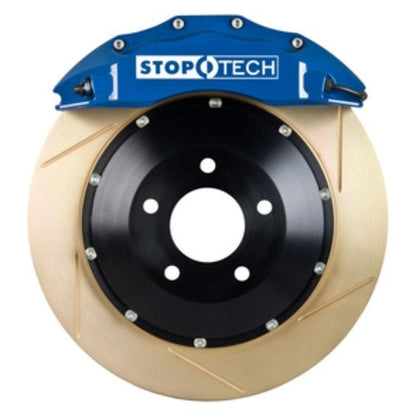 StopTech Big Brake Kit; Blue Caliper, Slotted Two-Piece Zinc Coated Rotor, Front