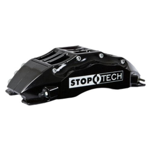 StopTech Big Brake Kit; Black Caliper, Slotted Two-Piece Rotor, Front