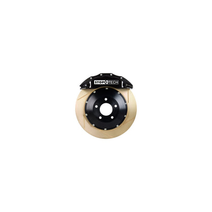 StopTech Big Brake Kit; Black Caliper, Slotted Two-Piece Rotor, Front