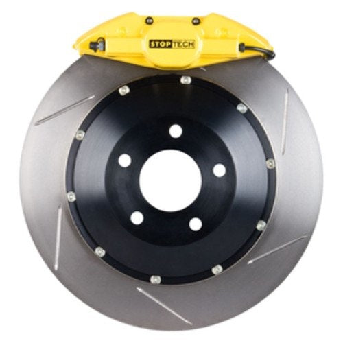 StopTech Big Brake Kit; Blue Caliper, Drilled Two-Piece Zinc Coated Rotor, Front