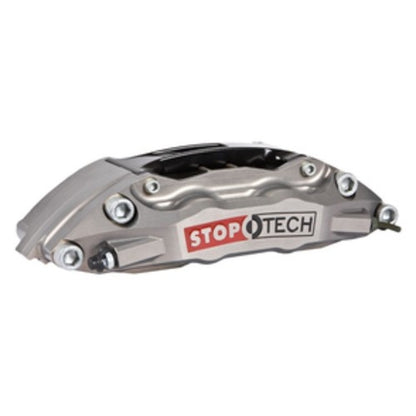 StopTech Trophy Sport Big Brake Kit; Silver Caliper, Slotted 2-Piece Rotor, Rear