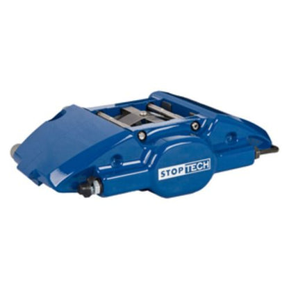 StopTech Big Brake Kit; Blue Caliper, Slotted Two-Piece Rotor, Rear