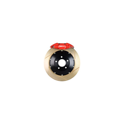 StopTech Big Brake Kit; Black Caliper, Slotted Two-Piece Rotor, Front
