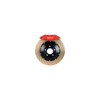 StopTech Big Brake Kit; Black Caliper, Drilled Two-Piece Rotor, Front