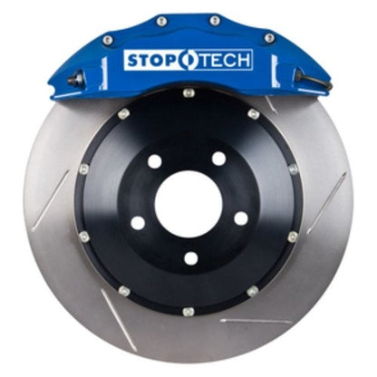 StopTech Big Brake Kit; Blue Caliper, Slotted Two-Piece Rotor, Front