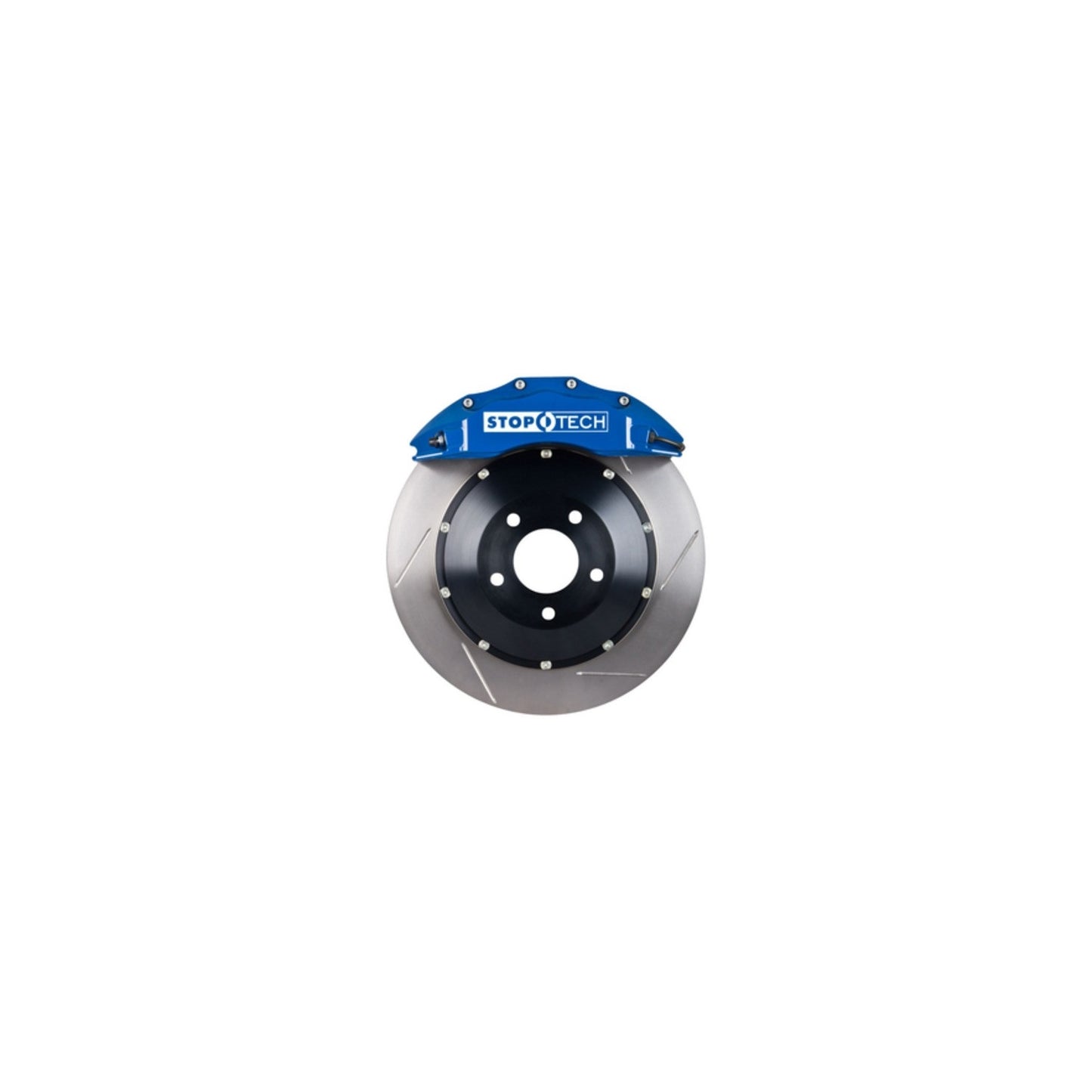 StopTech Big Brake Kit; Blue Caliper, Slotted Two-Piece Rotor, Front