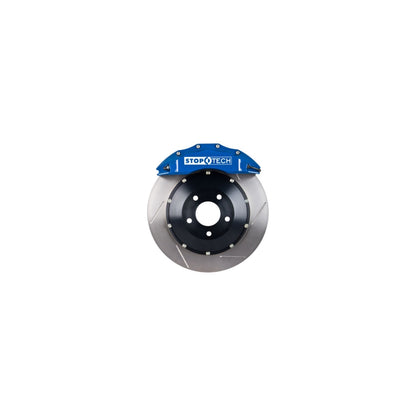 StopTech Big Brake Kit; Blue Caliper, Slotted Two-Piece Rotor, Front