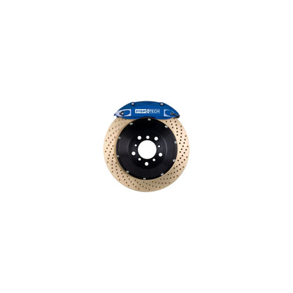 Stoptech 98-10 Volkswagen Beetle Front BBK ST-40 Caliper Blue / 2pc Zinc Drilled 328x28mm Rotor 83.886.4300.24