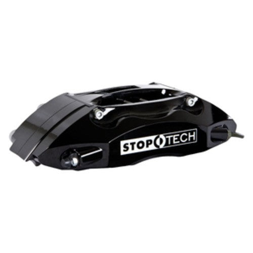 StopTech Big Brake Kit; Black Caliper, Slotted Two-Piece Rotor, Front