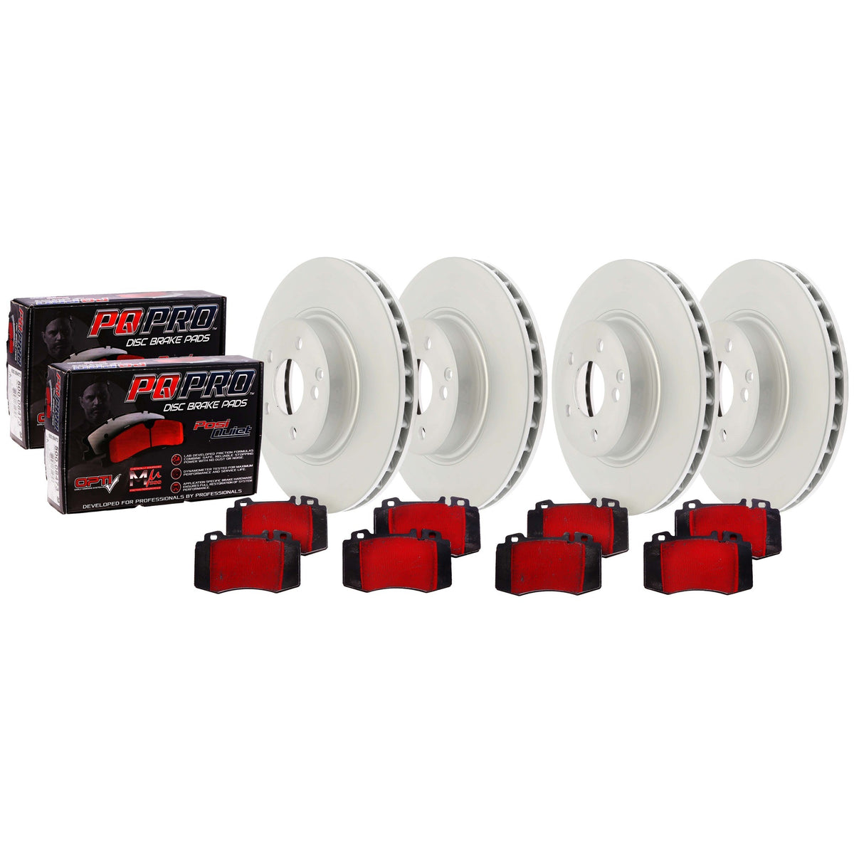 Centric Parts Disc Brake Kit PQ PRO with Mu500 coating for 2007-2013 Acura MDX, ZDX 2010-2013 Honda Pilot 904.40015