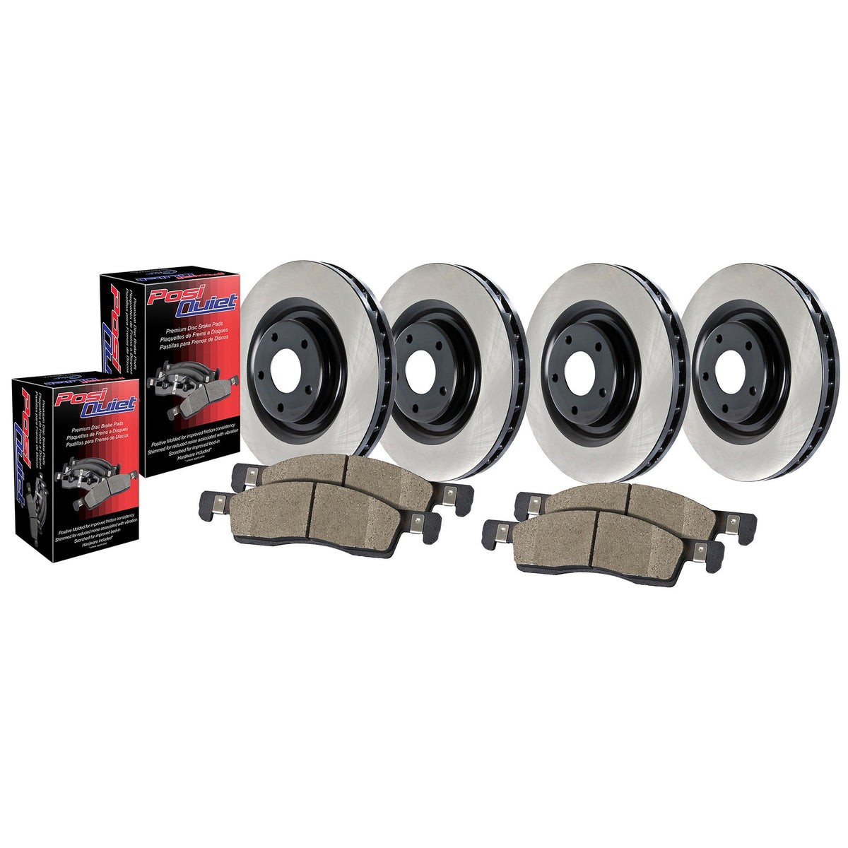 Centric Parts Disc Brake Upgrade Kit Posi Quiet Brake Pads with Centric Premium Rotors 906.45015