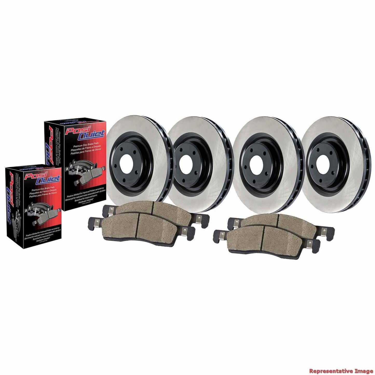 Centric Parts Disc Brake Kit Preferred Axle Pack with Black Rotors and Posi Quiet Pads 906.51097