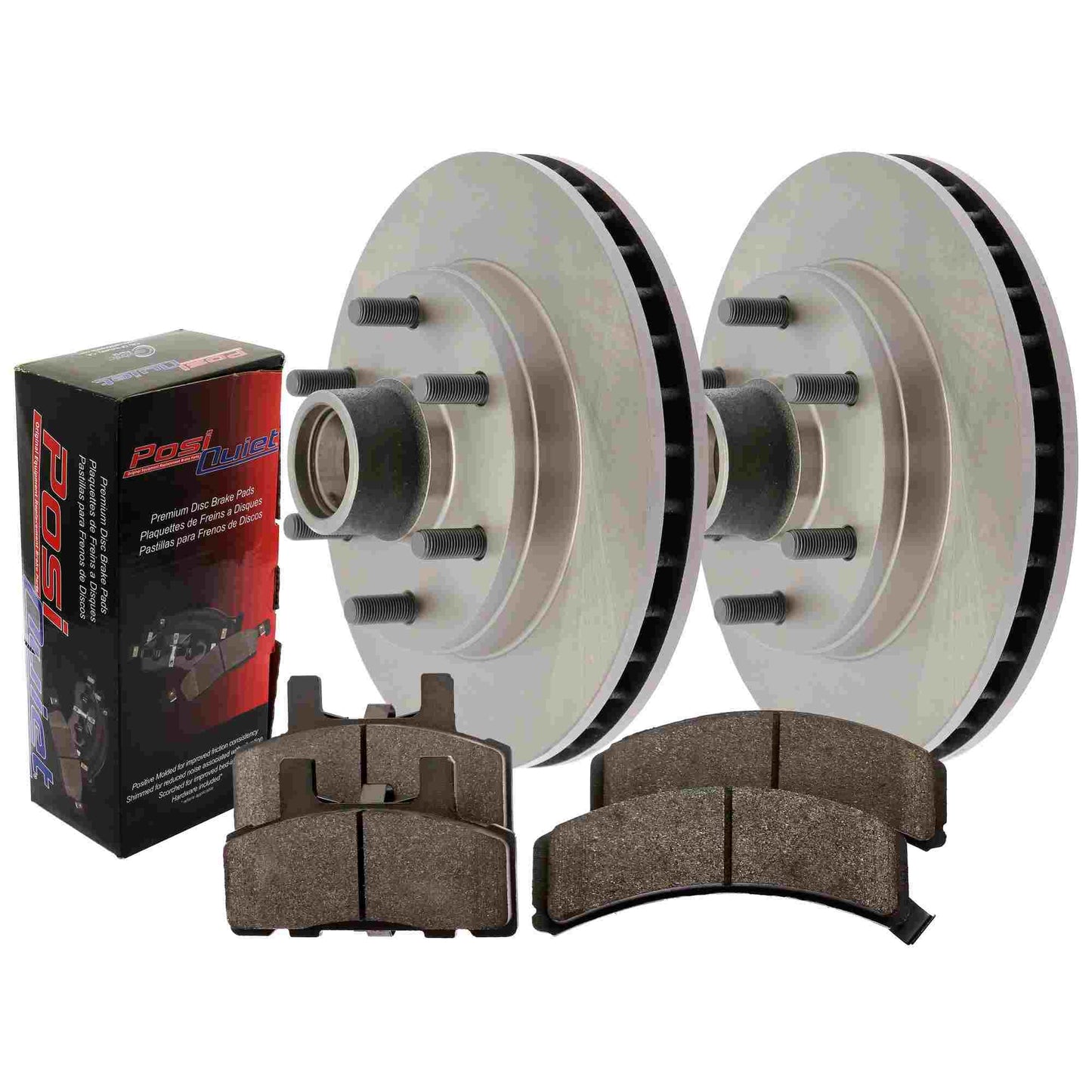 Centric Parts Disc Brake Kit Posi Quiet with C-TEK Rotors for 2015‑2019 Audi A3, Volkswagen Golf & e‑Golf