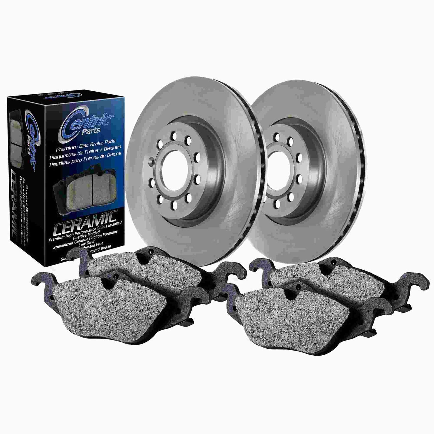 Centric Parts Disc Brake Kit with C‑Tek Silver Rotors and Premium Pads 908.66506