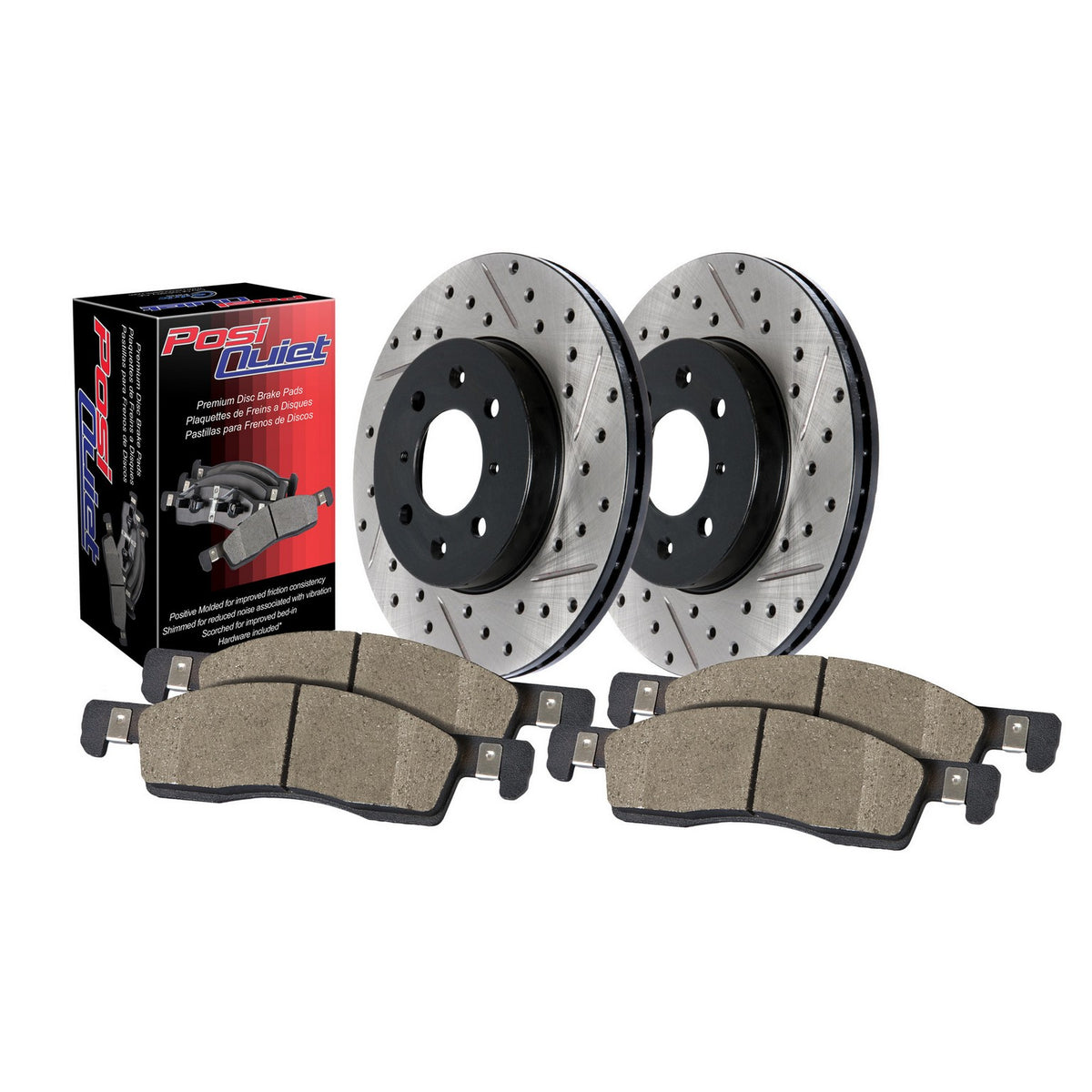 Centric Parts Disc Brake Upgrade Kit Posi Quiet Pads with Centric Premium Rotors 909.50523