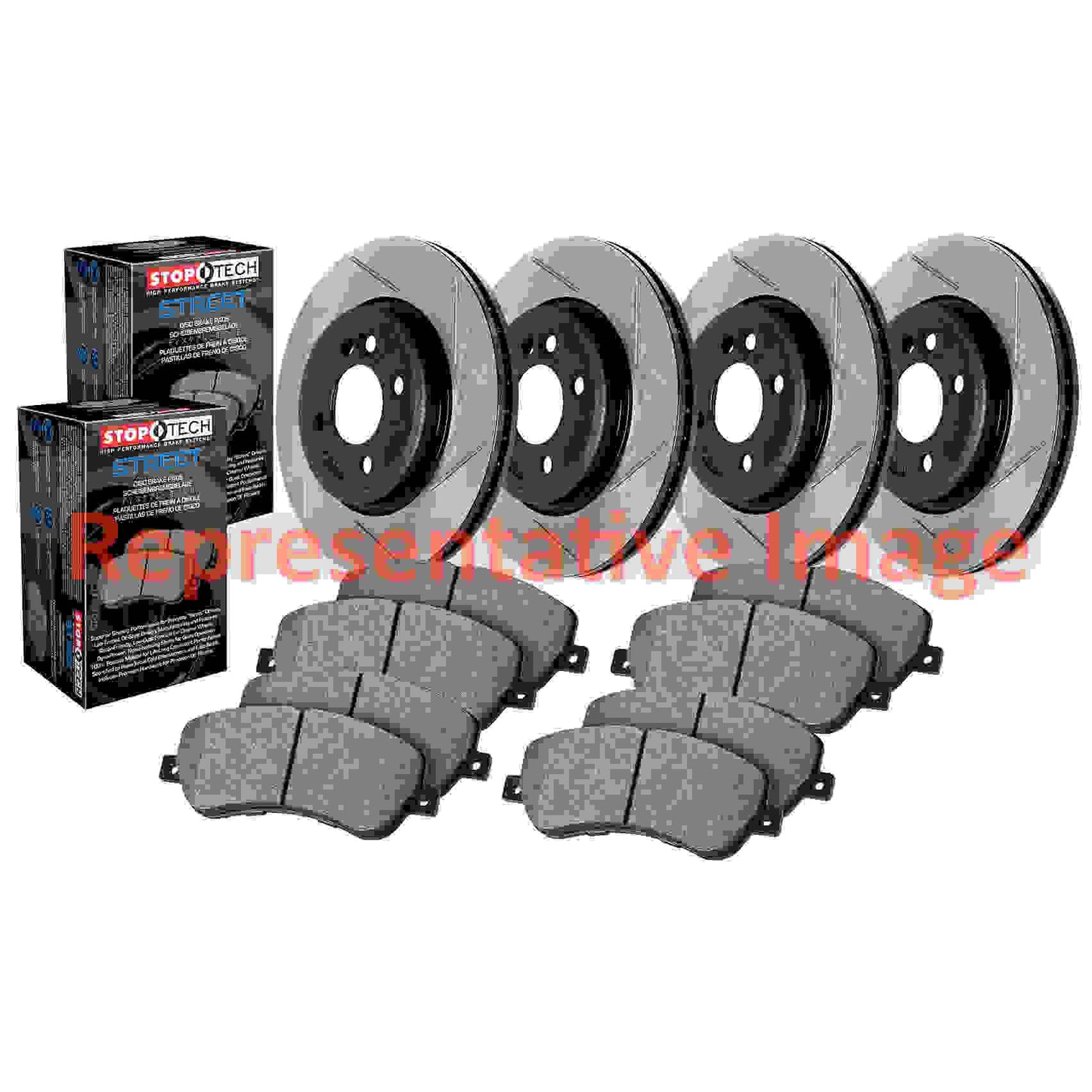 StopTech Street Axle Pack, Slotted, 4 Wheel