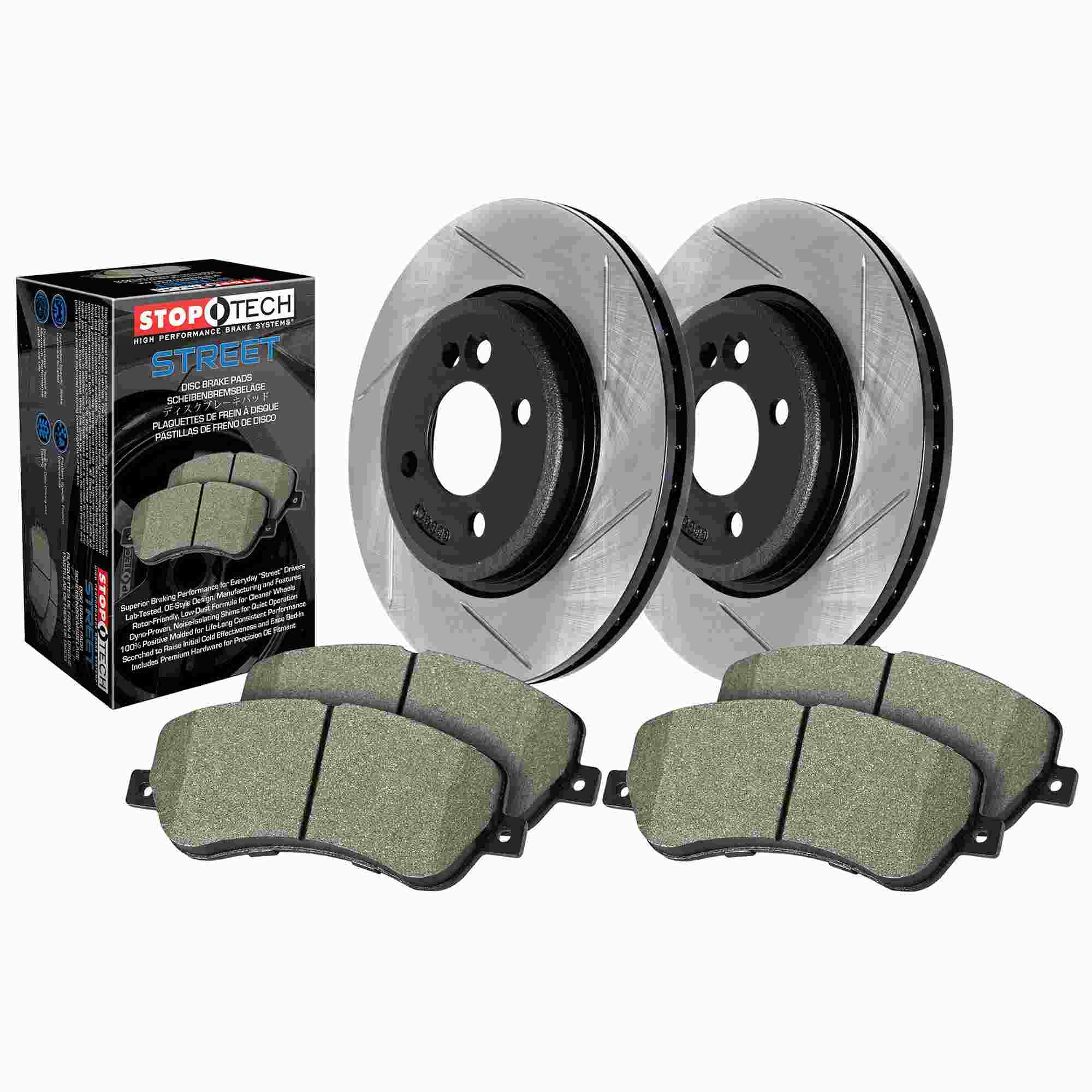 StopTech Street Axle Pack, Slotted, Front