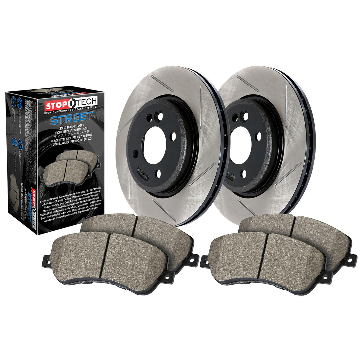 StopTech Street Axle Pack, Slotted, Front