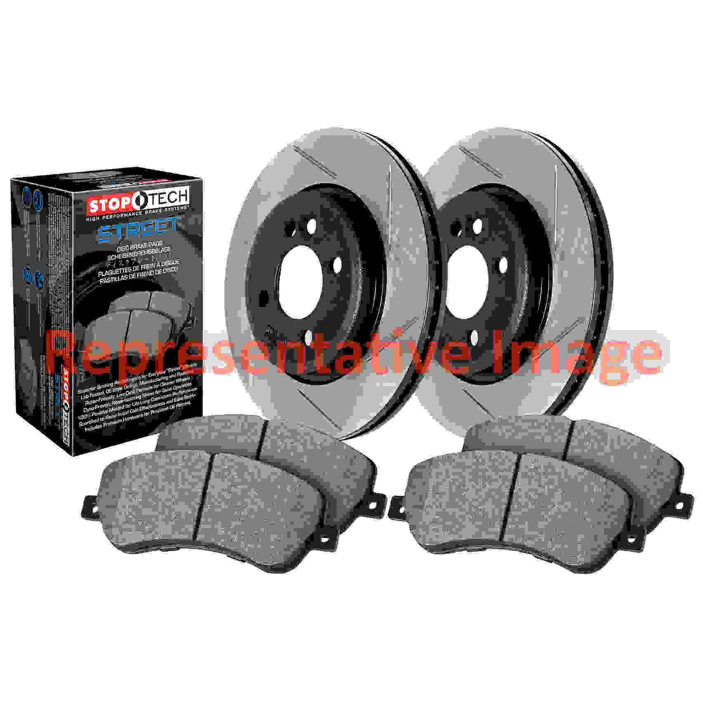 StopTech Street Axle Pack, Slotted, Front
