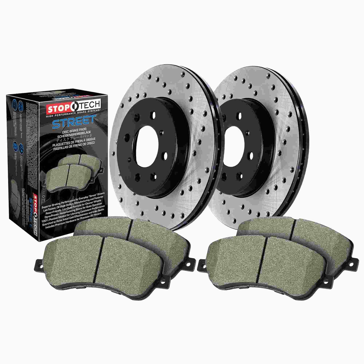 StopTech Street Axle Pack Drilled, Front