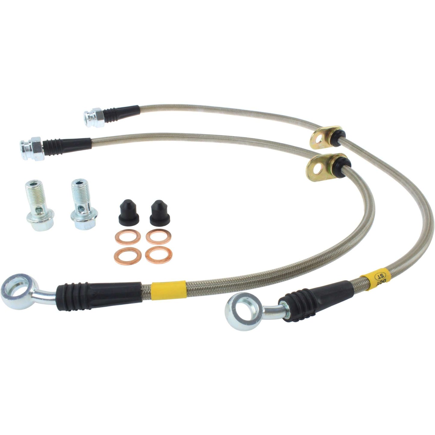 StopTech 02-05 Honda Civic Stainless Steel Front Brake Line Kit 950.40009